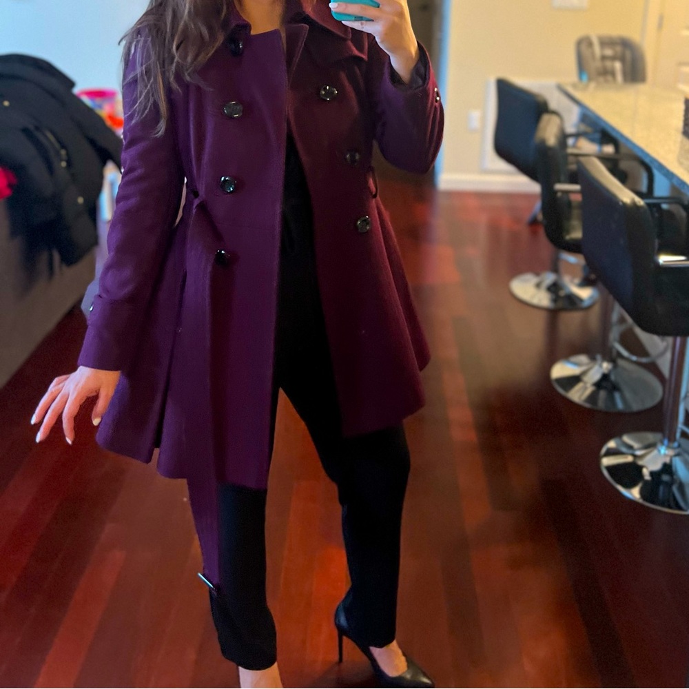 Purple Wool Peacoat